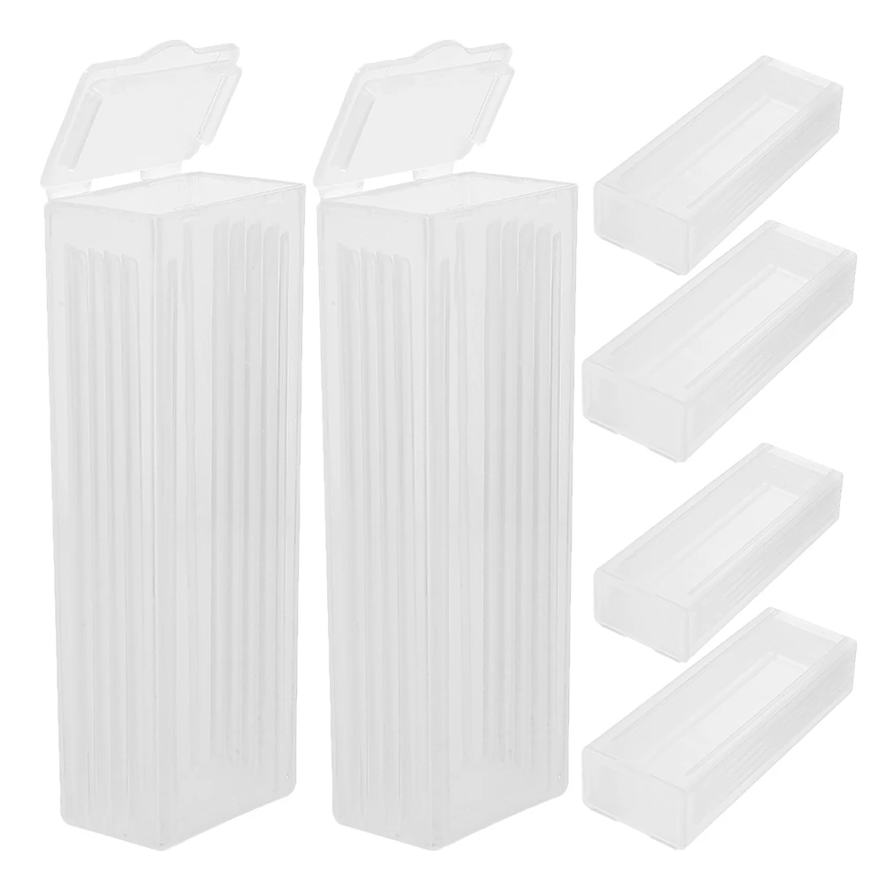 6pcs Microscope Slides Storage Waterproof Specimen Holder Portable Lab Equipment For Hospital 5 Slides Each