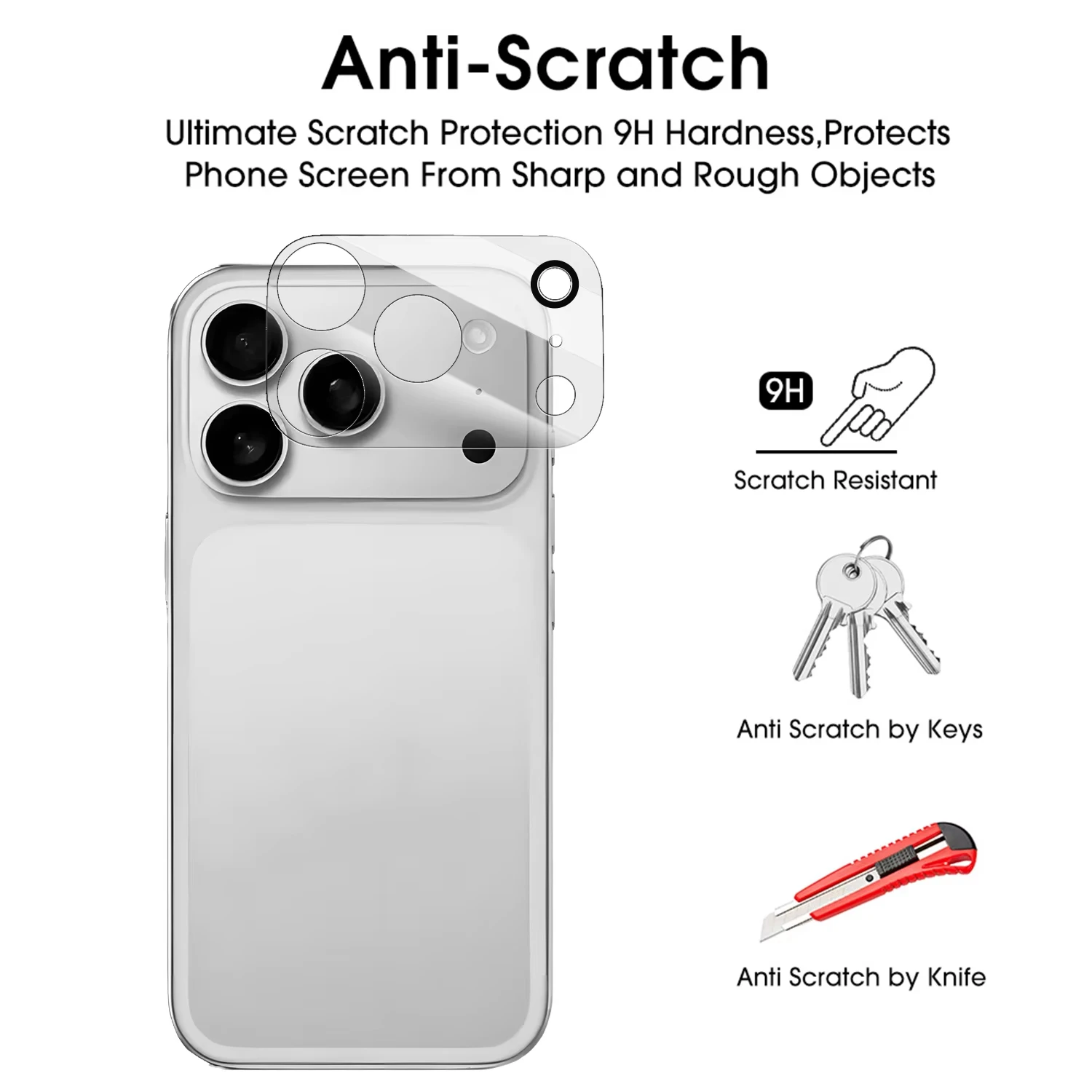 Protecteur d'objectif de caméra en verre trempé, Film de protection d'objectif arrière pour iPhone 17 Pro 14 15 13 11 12 16 Pro Max Air Plus Mini