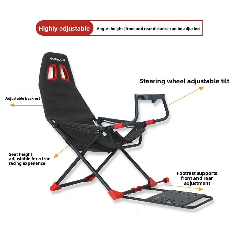 Emulator folding bracket seat steering wheel racing experience e-sports y
