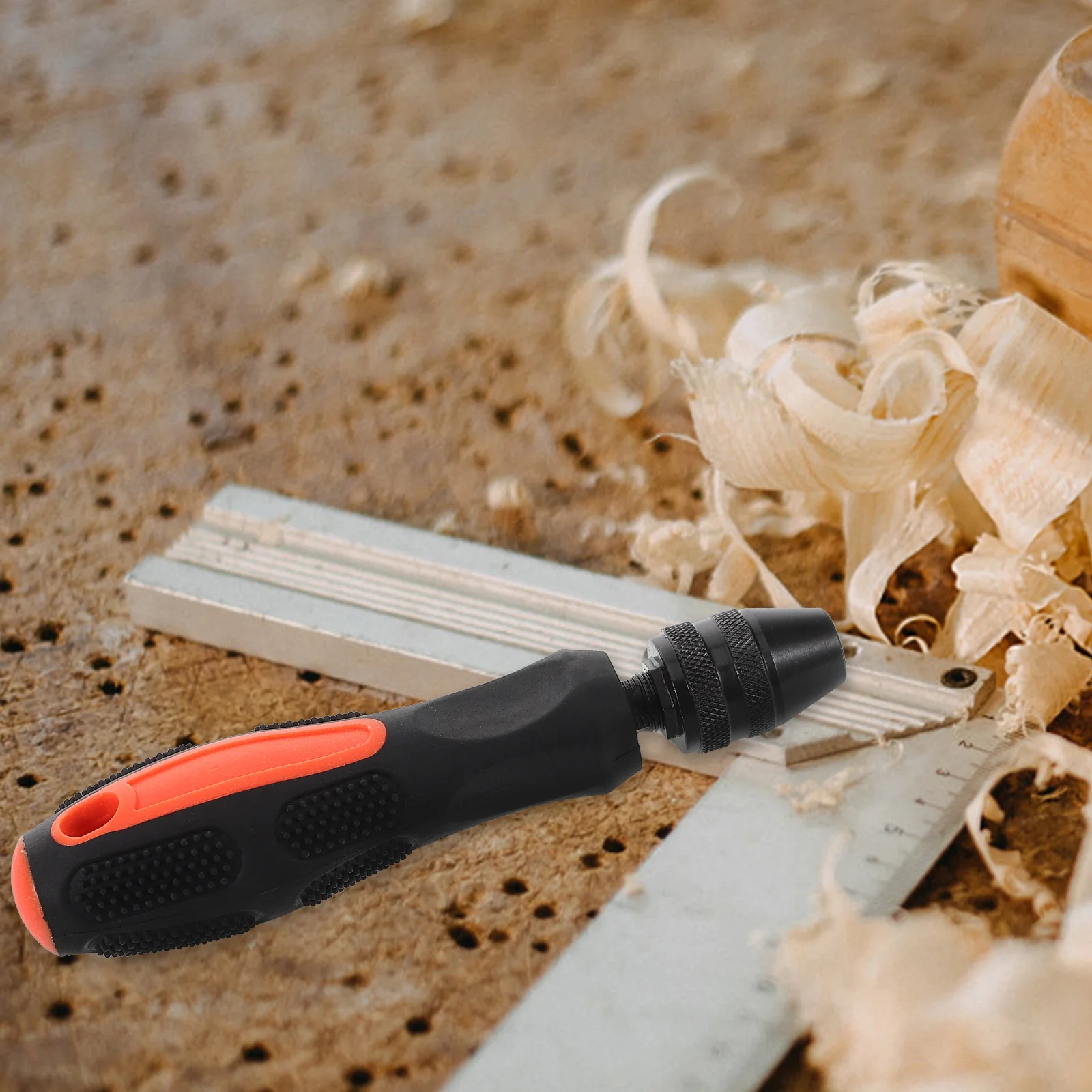 

Manual Hand Drill Precision Woodworking Set Durable Mini Hand Drill Modelers Tool for Wood Plastic Amber Walnut