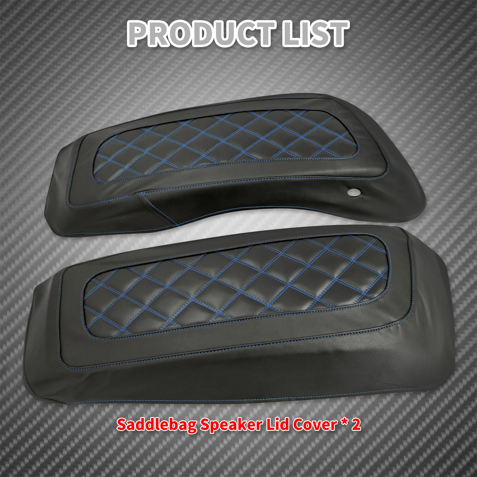 Motorcycle Hard Saddlebag Lid Cover Hard Side Bag Waterproof for Harley Road King Street Glide CVO Electra Glide FLHR 14-2024