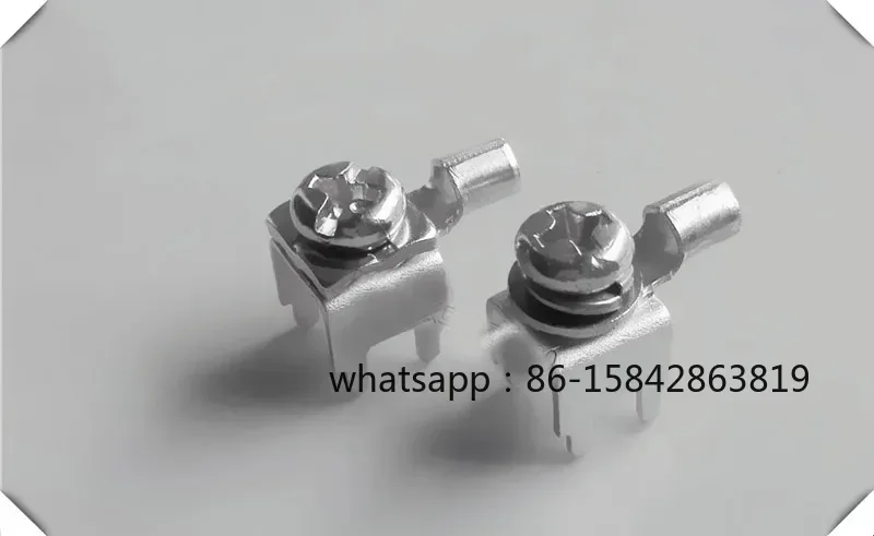 PCB-28 Welding Terminal M3 Pressure Riveting Nut Bench Screw U Type Terminal Foot Distance 5*7.5mm 100pcs