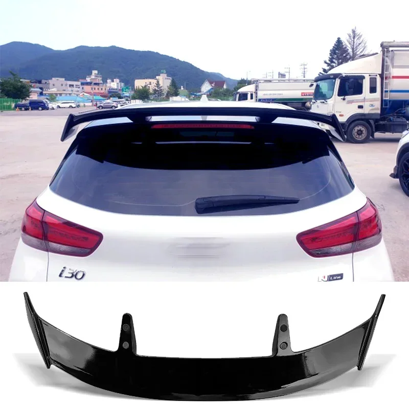 

New! Roof Spoiler Universal Carbon Surface ABS Material Rear Trunk Wing Tail Spoiler For Hyundai i30 2015-2023