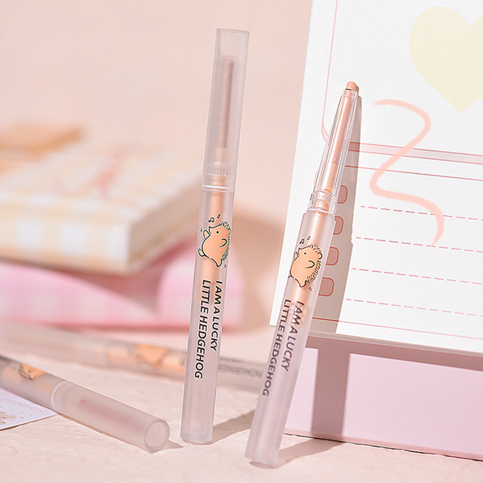 Gogotales 0.2g Eye Highlighter Crème Oogschaduw Stick Tweeërlei gebruik Liggen Zijderups Oogschaduw Pen Ingebouwde Puntenslijper St