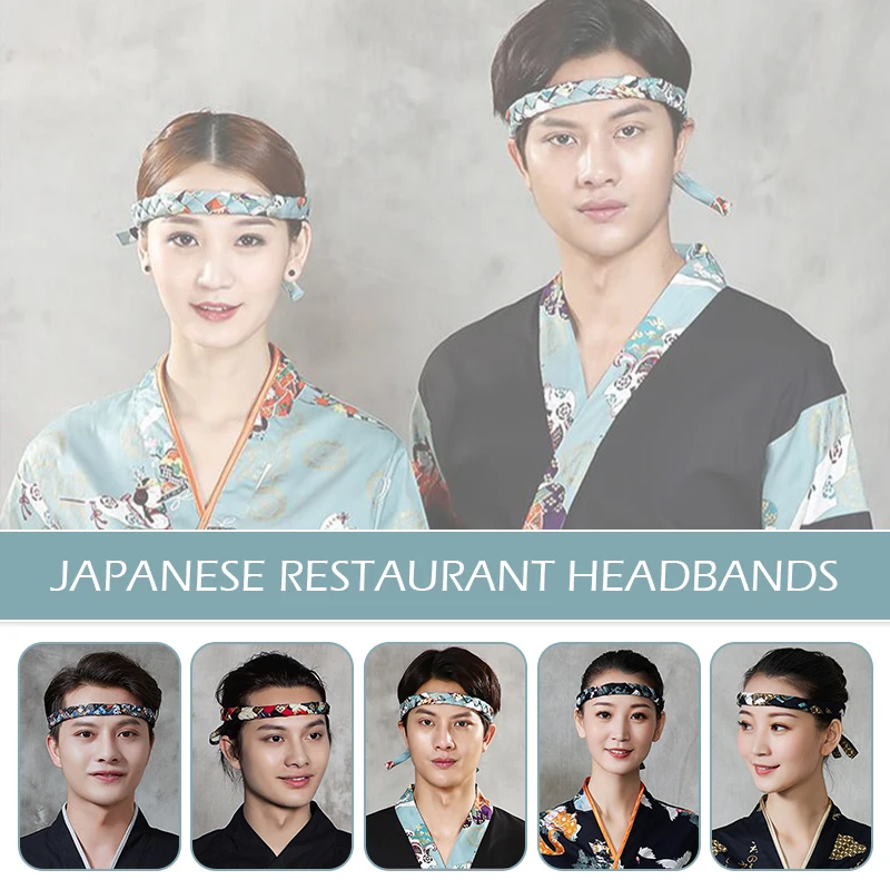 Hand-woven Japanischen Sushi Stirnband Sashimi Bar Küchenchef Restaurant Kochen Chef Kostüm Headwear Küche Kopf Band