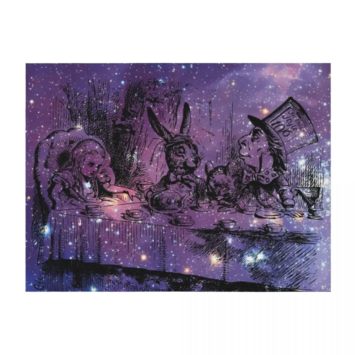 

Mad Hatters Tea Party In Space Throw Blanket manga cosplay anime Sofa Weighted Blankets