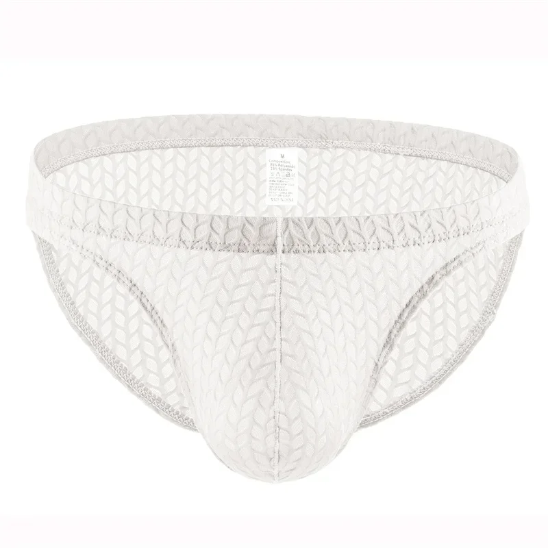 5PCS Men Briefs Sexy Underwear Nylon Solid Soft Lace Breathable Summer Bikini Jockstrap Low Rise Pants Trunks Underpants