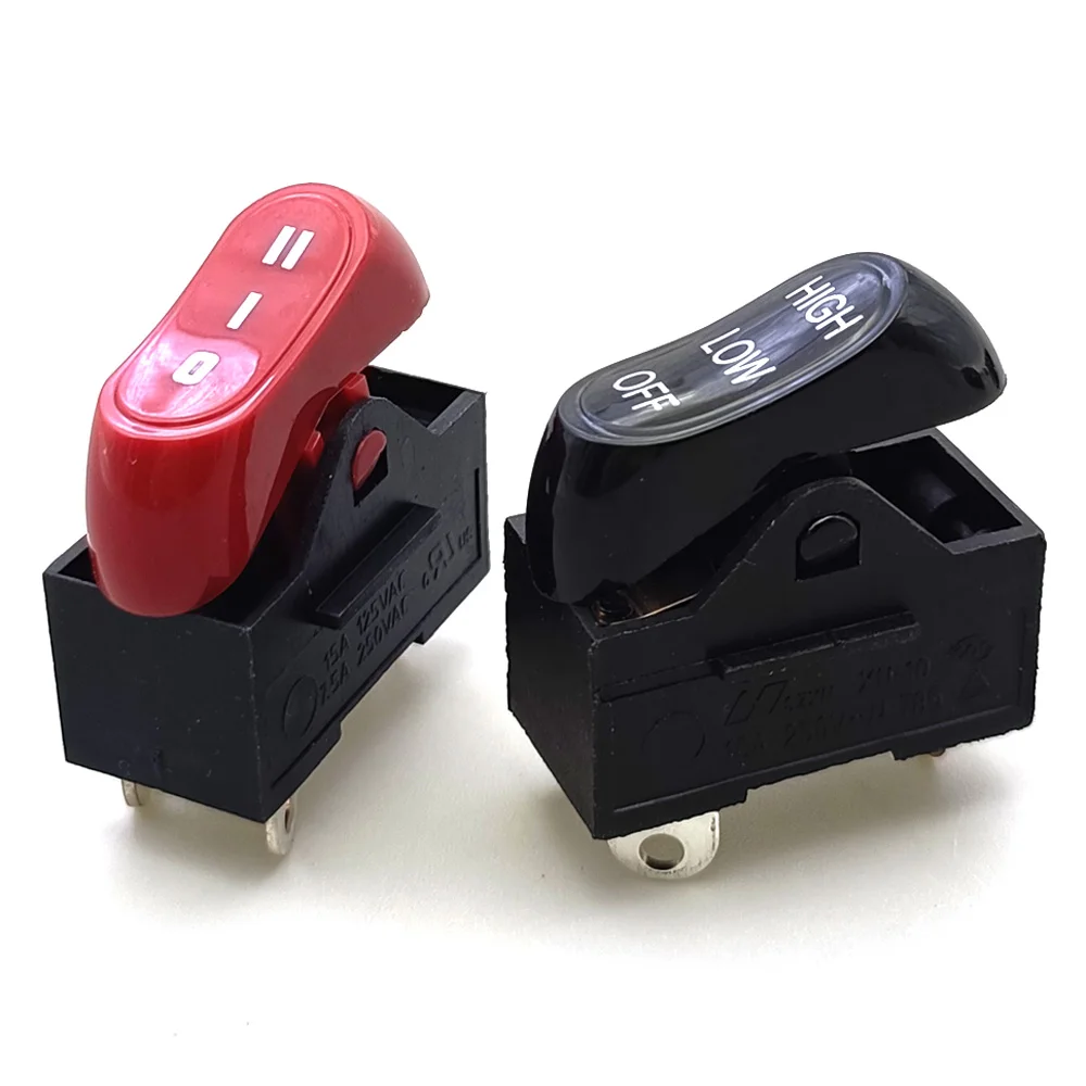 전기 헤어 드라이어 버튼 스위치 커넥터 온오프 10A 250V AC/15A 125V AC 로커 스위치 3단계 토글 타입 ARG-1215용