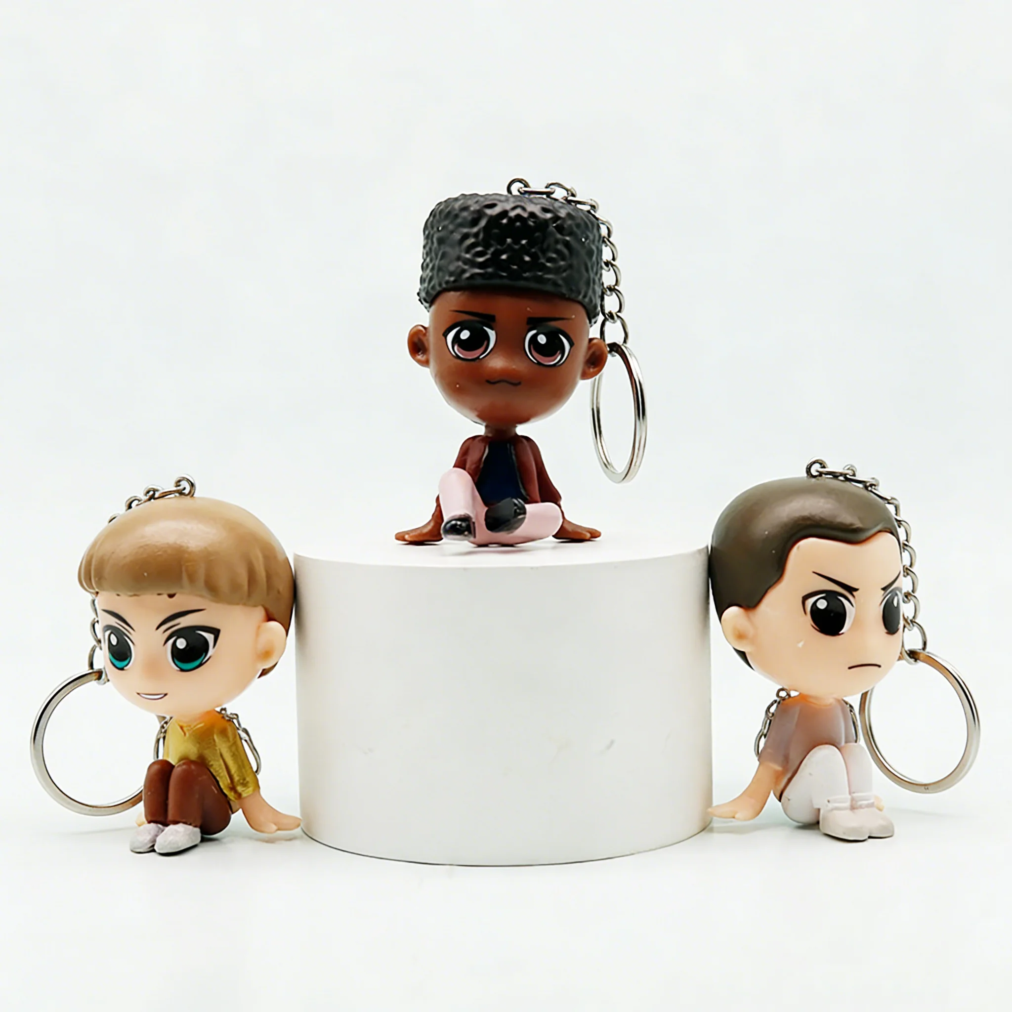 ストレンジャー・シングス アニメ フィギュア イレブン デモゴルゴン ダスティン バーブ スティーブ ロビン キーホルダー PVC フィギュア ポケットキーホルダー オーナメント モデル おもちゃ