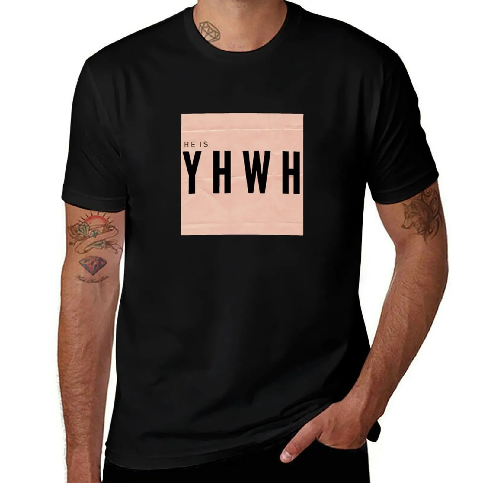 

t printed T-Shirt man t YHWH T-Shirt shirts cotton HE shirt graphic man shirts funny for for IS t man