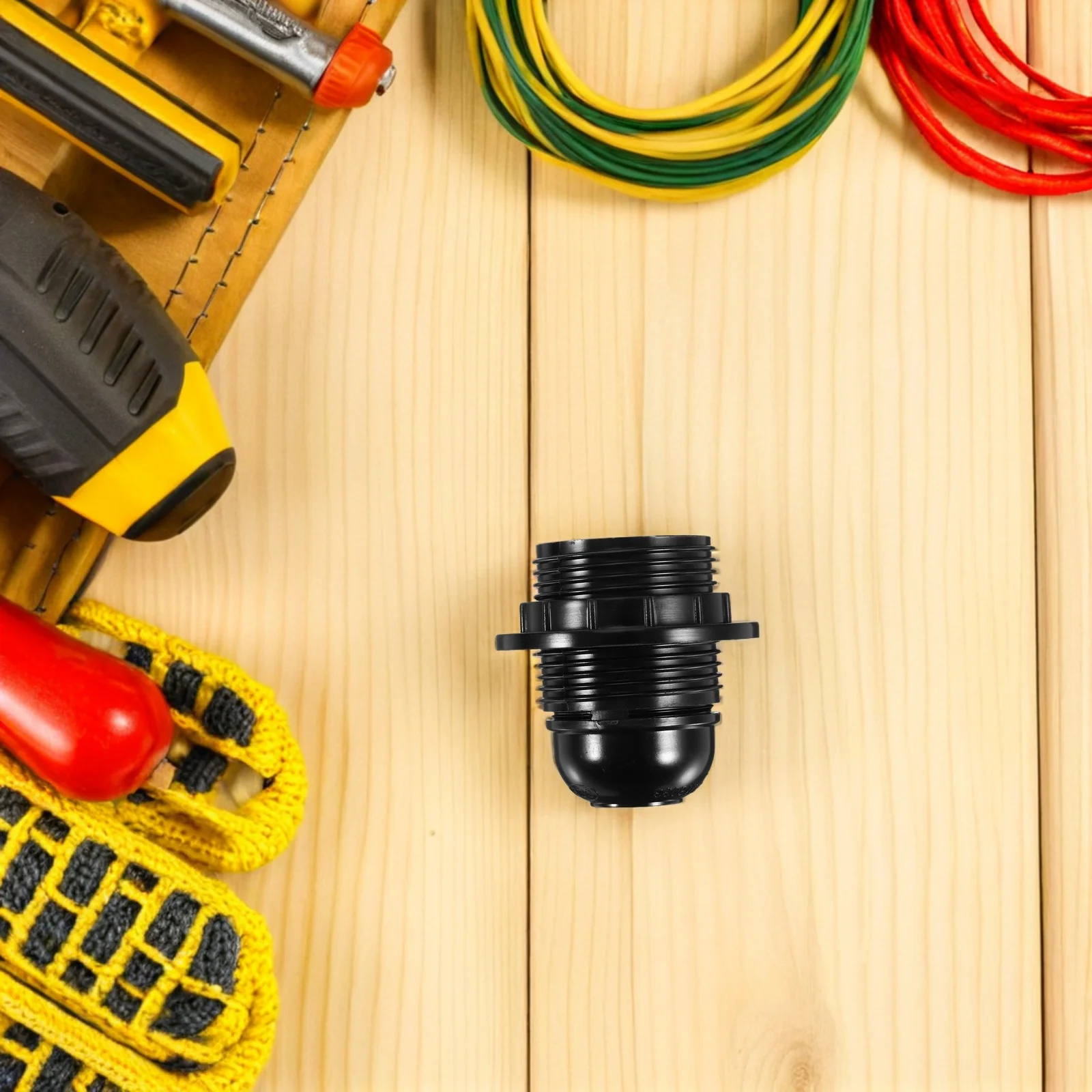 2 Pcs Lamp Holder Light Socket Replacement Head Bulb Rings Ceramic Fixture Metal