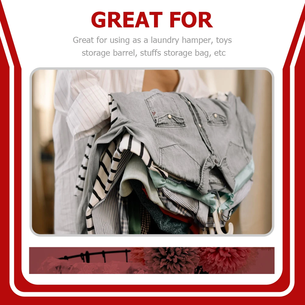 

Foldable Large Capacity Clothes Storage Basket Organizer Laundry Bucket Fabric Handle Bucket For Home Bedroom Storage