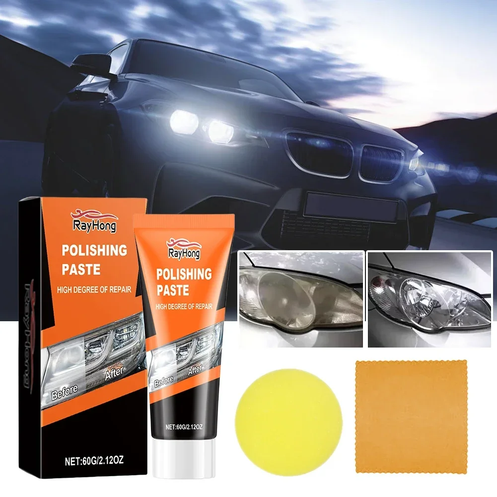 Car Headlights Restoration Kit Polishing Remover Tool Paste Scratch Lens Polisher Headlamp Repair Wax Sanding Refurbishing Tools