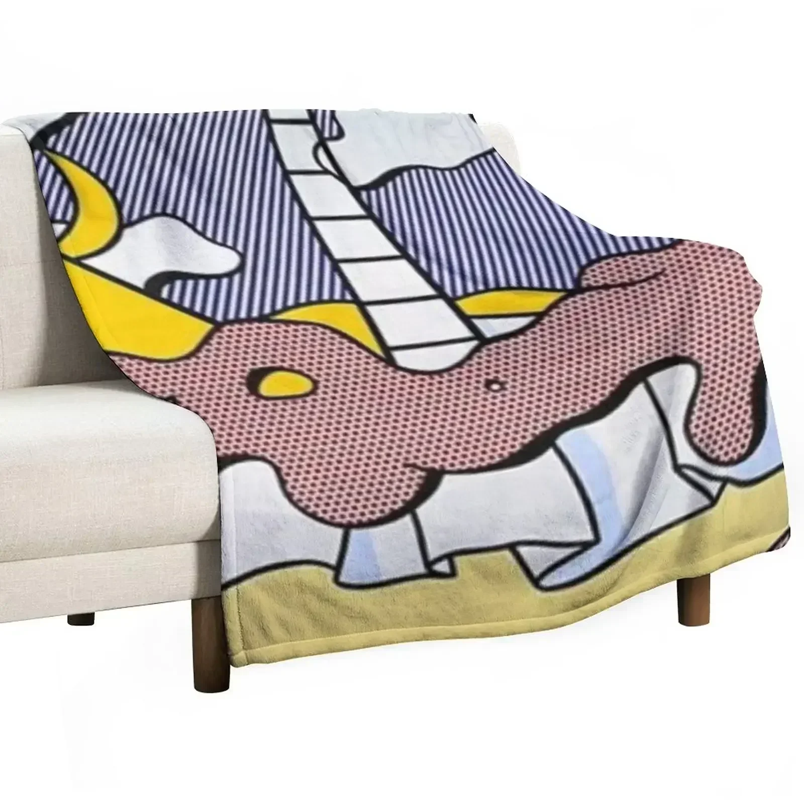 

Nude on beach by roy lichtenstein Throw Blanket Compact Warm Blanket for Car Road Trip