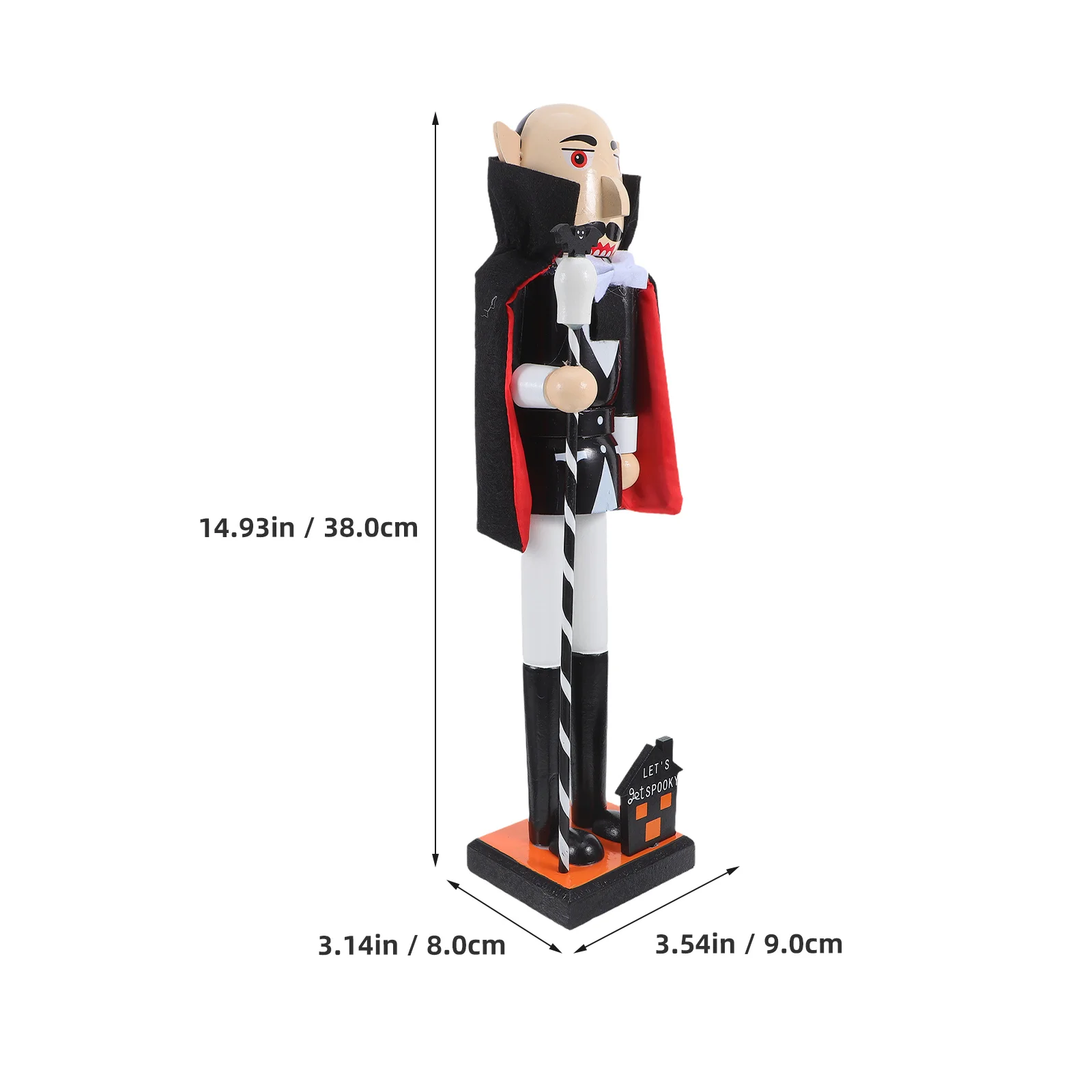 Nutcracker Ornament Wooden Soldier Figure Halloween Doll Statue Spooky Holiday Figurine For Christmas Home Holiday Decorations