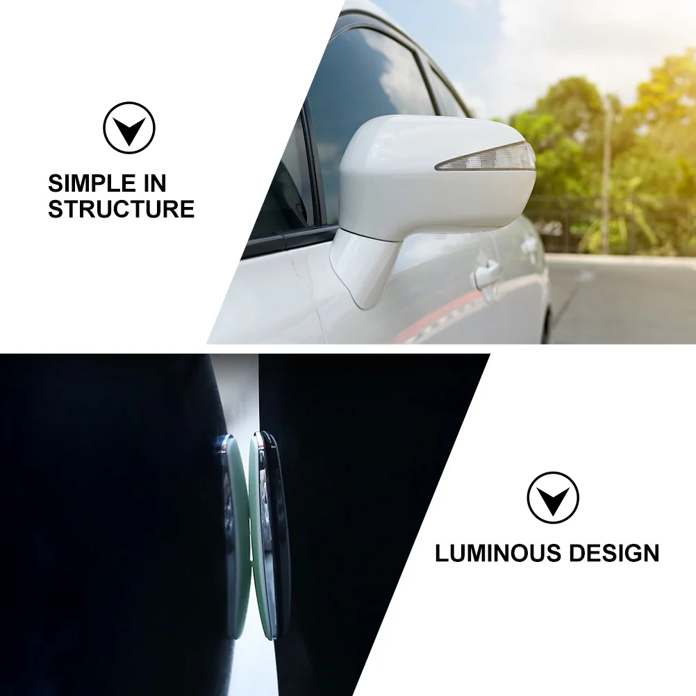 

4pcs Anti-collision Strips Durable PU ABS Car Door Stickers Luminous Tape Night Driving Safety Anti-scratch Decals Easy Remove