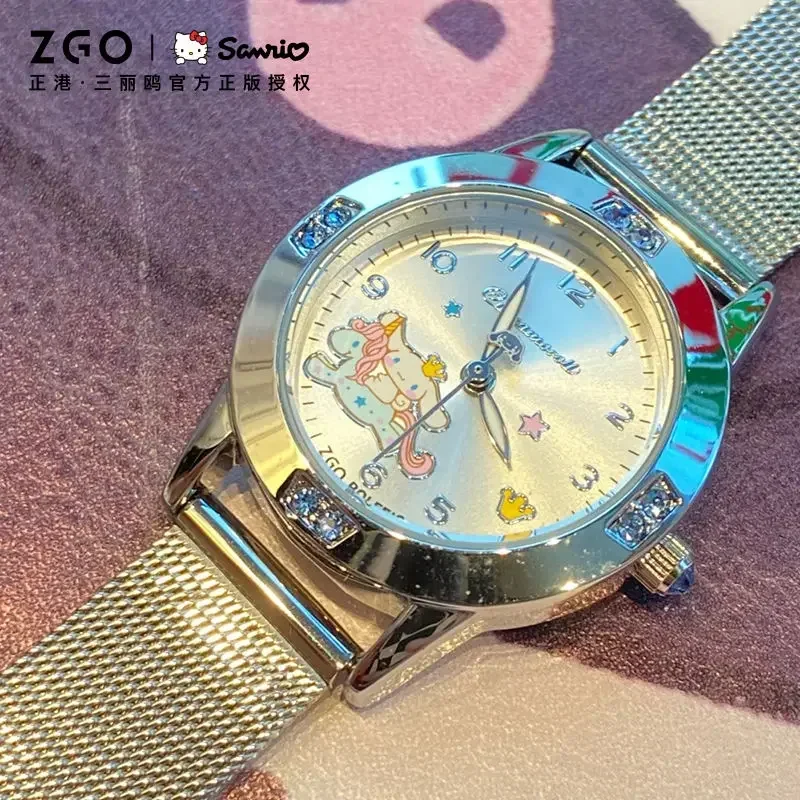 ZGO Sanrio Cinnamoroll Joint Watch New Ins Cute Waterproof Watch Luminous Girl\'s Model