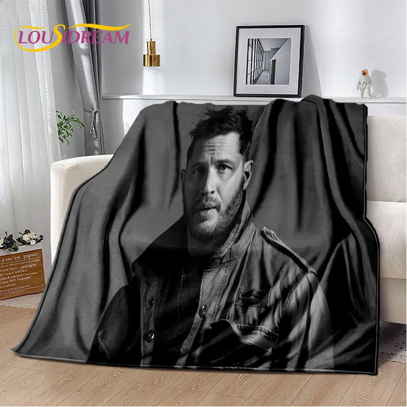 3D Printing Tom Hardy Actor Star Soft Plush Blanket,Flannel Blanket Throw Blanket for Living Room Bedroom Bed Sofa Picnic Cover