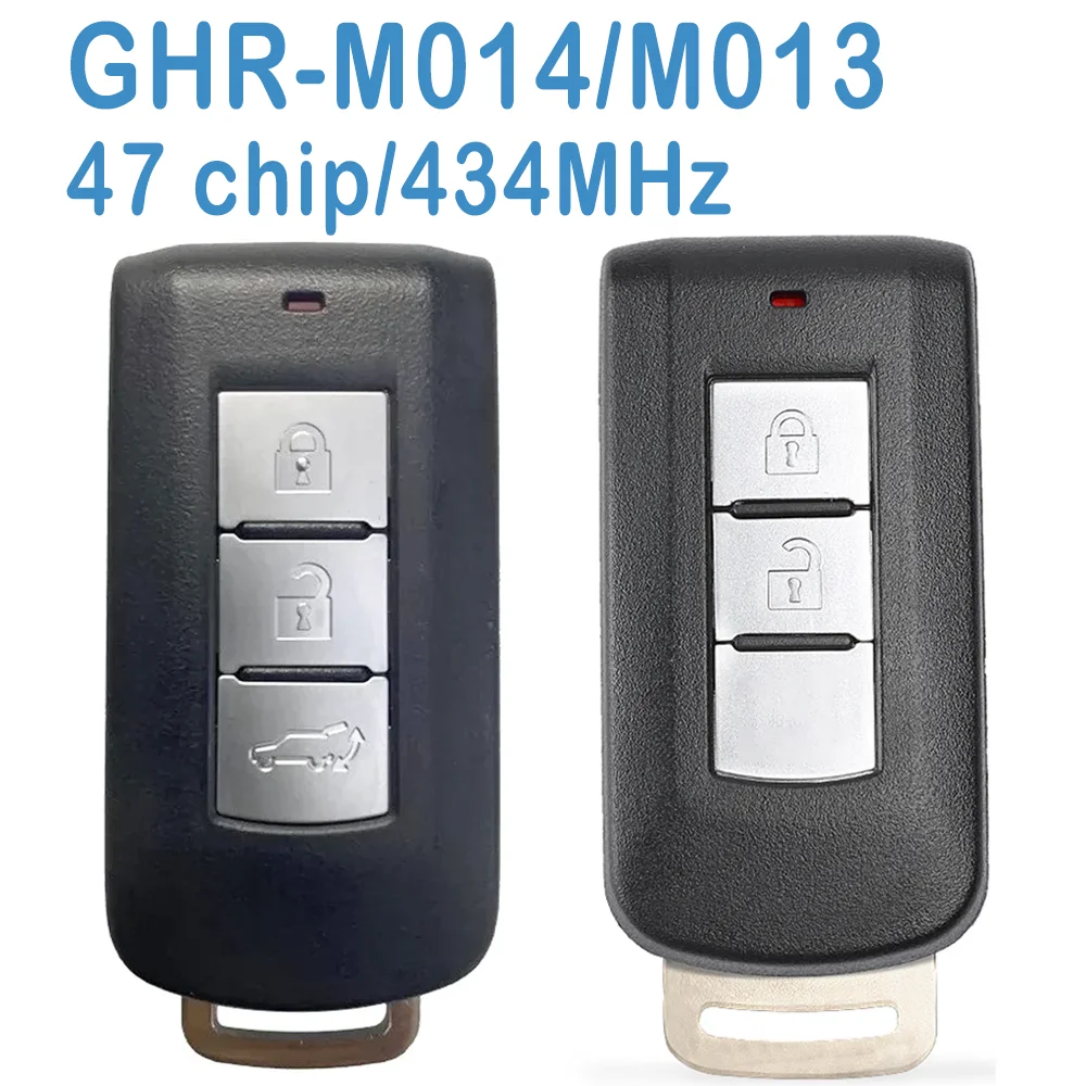 

GHR-M014 GHR-M013 Auto Remote 2/3B 433MHz ID47 Chip Original/Aftermarket Replace Car Key For Mitsubishi Eclipse Cross 2017-2020