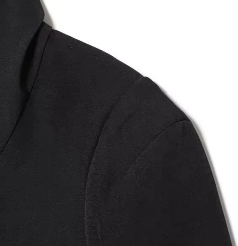 レディース新作カジュアルファッションダブルブレストボタンダウンショートジャケット（ストレートショルダー）