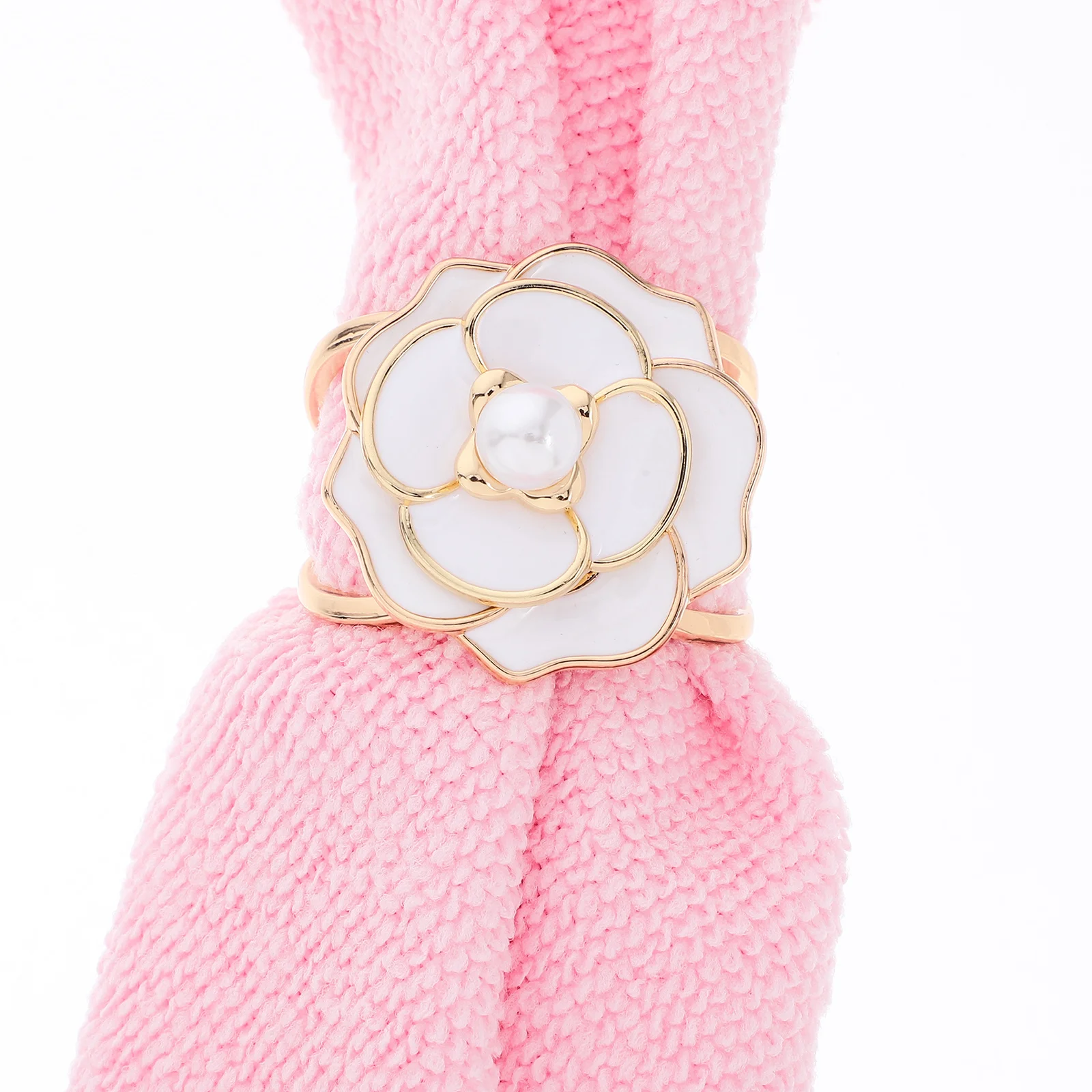 زهرة حلقة كليب سبيكة مشبك ل سترة شال الزخرفية السحابة وشاح المشبك الملابس حلقة ملحق مقاطع وشاح معدني #3