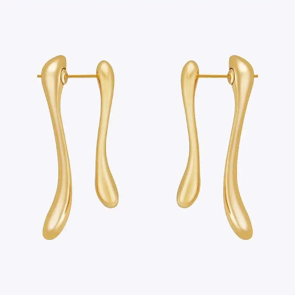 

ENFASHION Aretes De Mujer Water Drop Stud Earring For Women Gold Color Stainless Steel In Earings Cute Fashion Jewelry Gift 1518