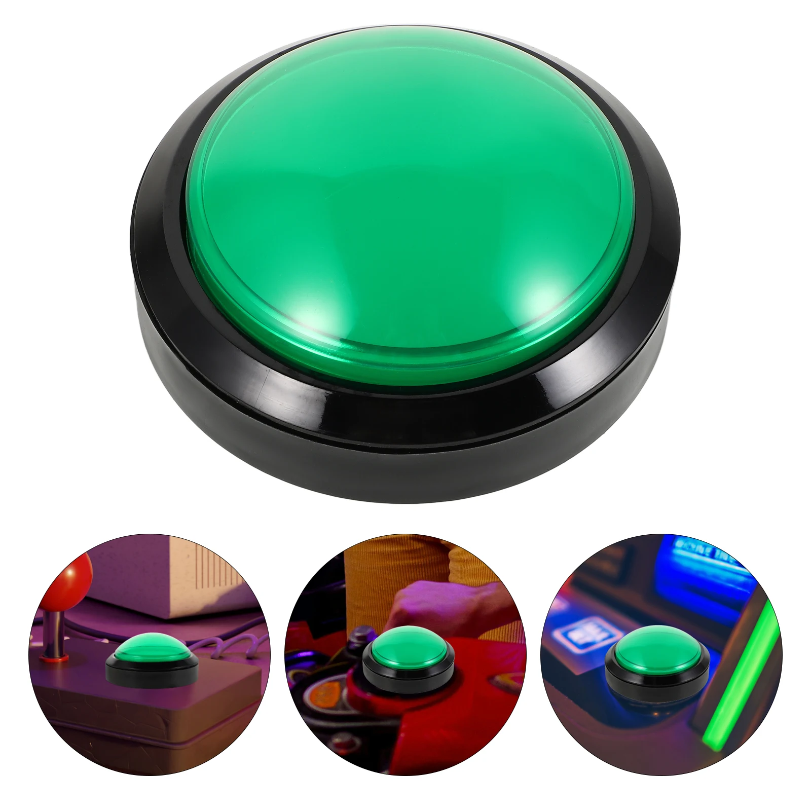 

Convex Quiz LED Button for Game Machine Dome Shaped Illuminated Push Button Cabinet Console Music Game Self-Resetting ABS