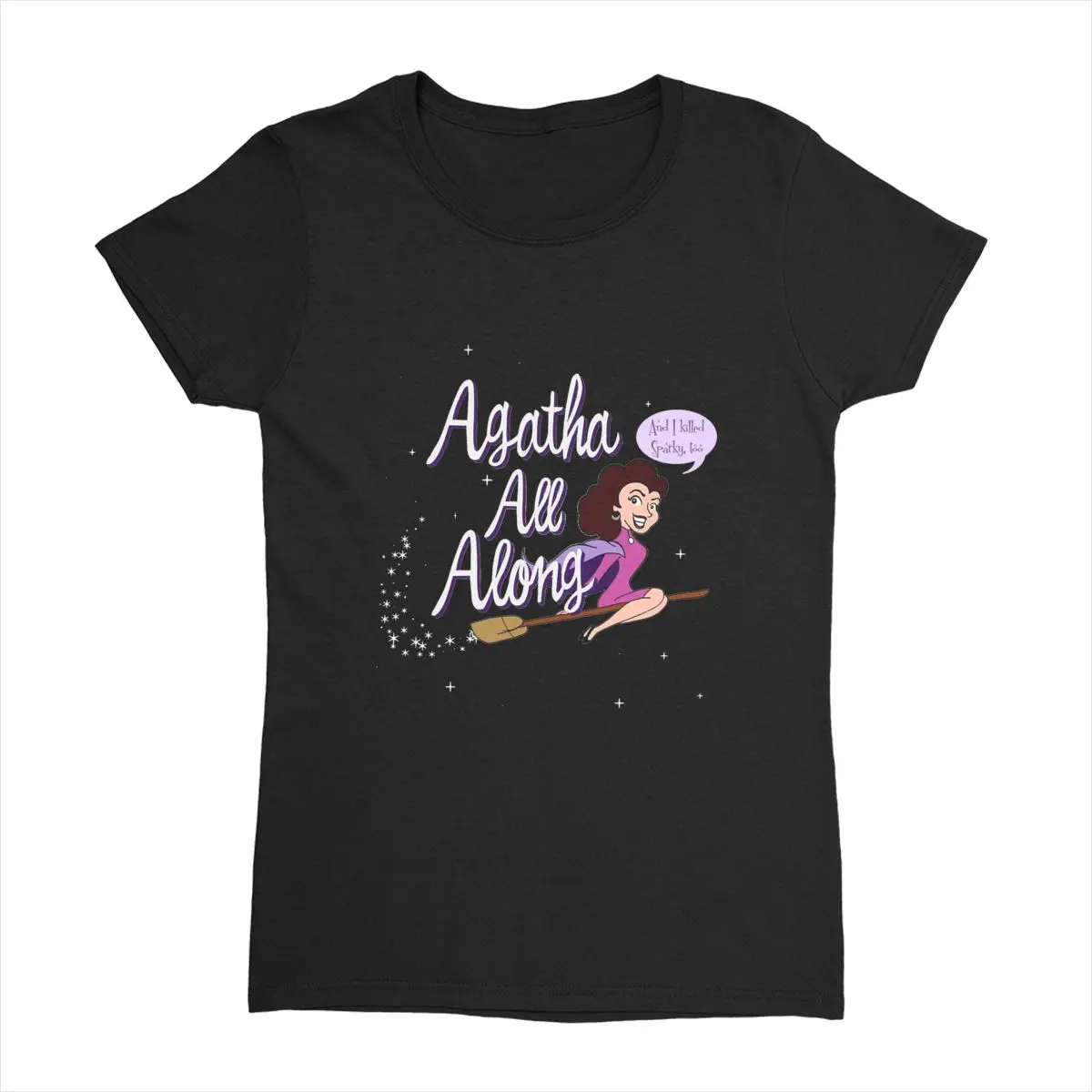 Agathas T Shirt 2025 Summer All Along wandavision Y2K Retro T-Shirts Cheap Simple Cute Tee Shirt For Woman Short Sleeves