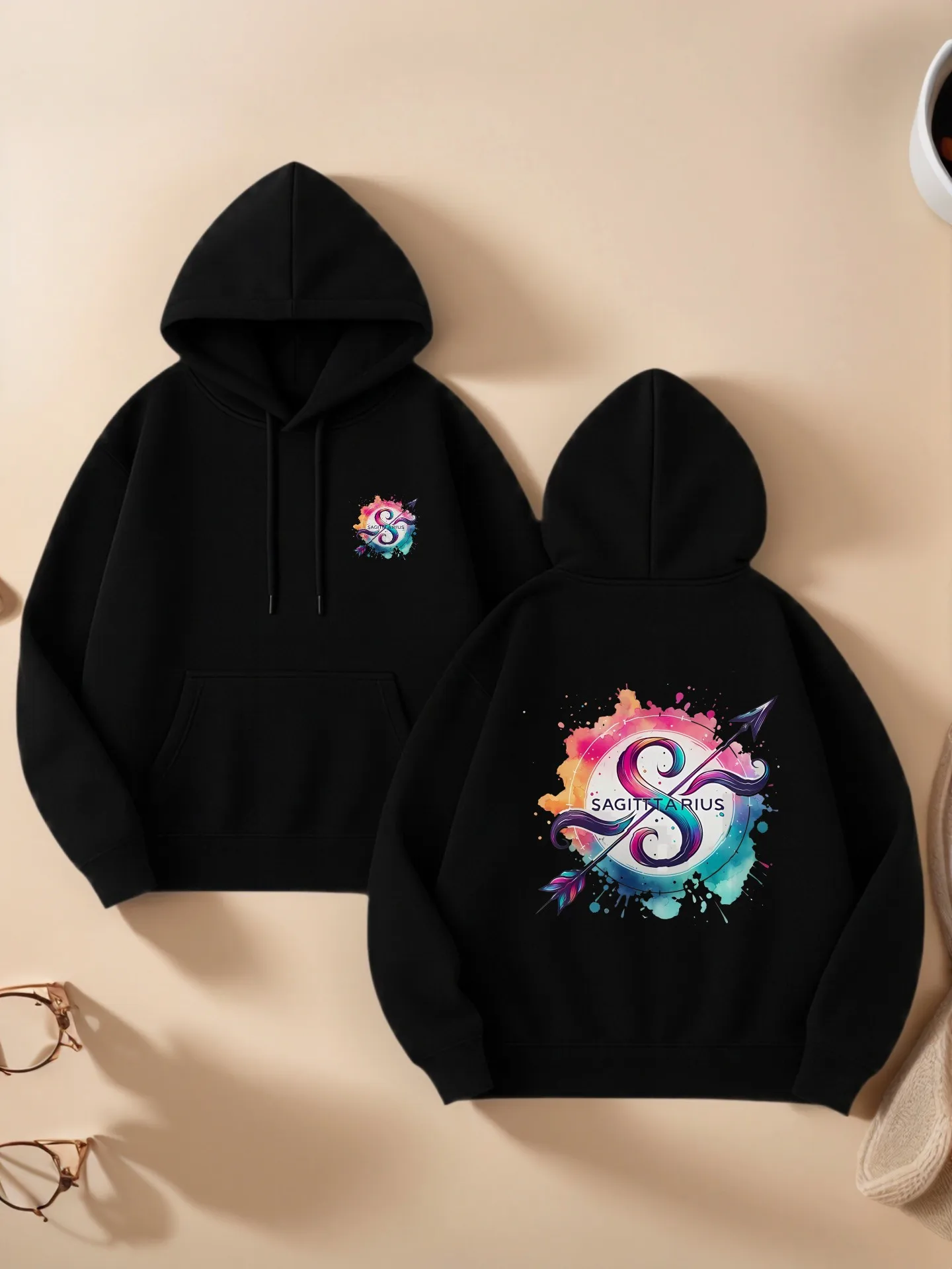 هوديي جرافيك للنساء، تصميم جمالي، طباعة جرافيك، ملابس يومية كاجوال، مريح، للشباب