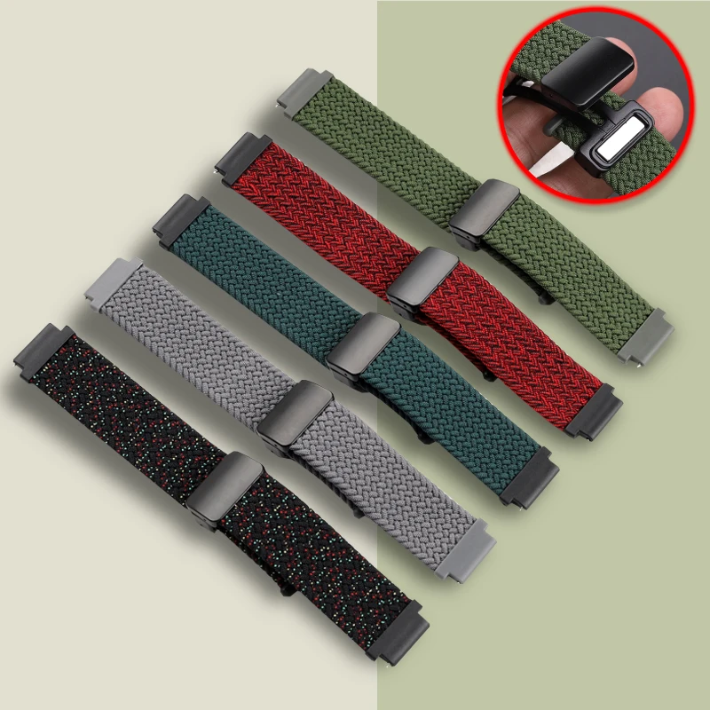 Magnetic Buckle Strap18mm for Huawei GT5 Pro /GT5/GT4 Woven Nylon Strap New Men's And Women's Sports Nylon Wristbands for Men An