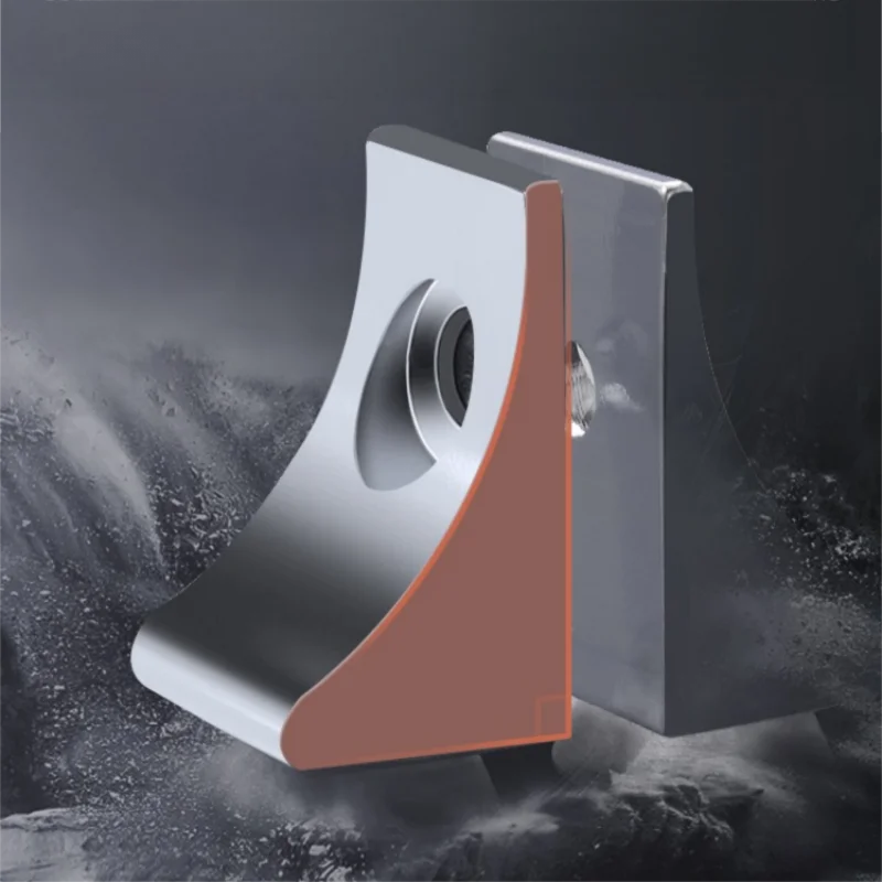 

10pcs Zinc-Alloy Suction Cup Laminate Support Partition Glass Thickened Right-Angle Plate for Home Improvement