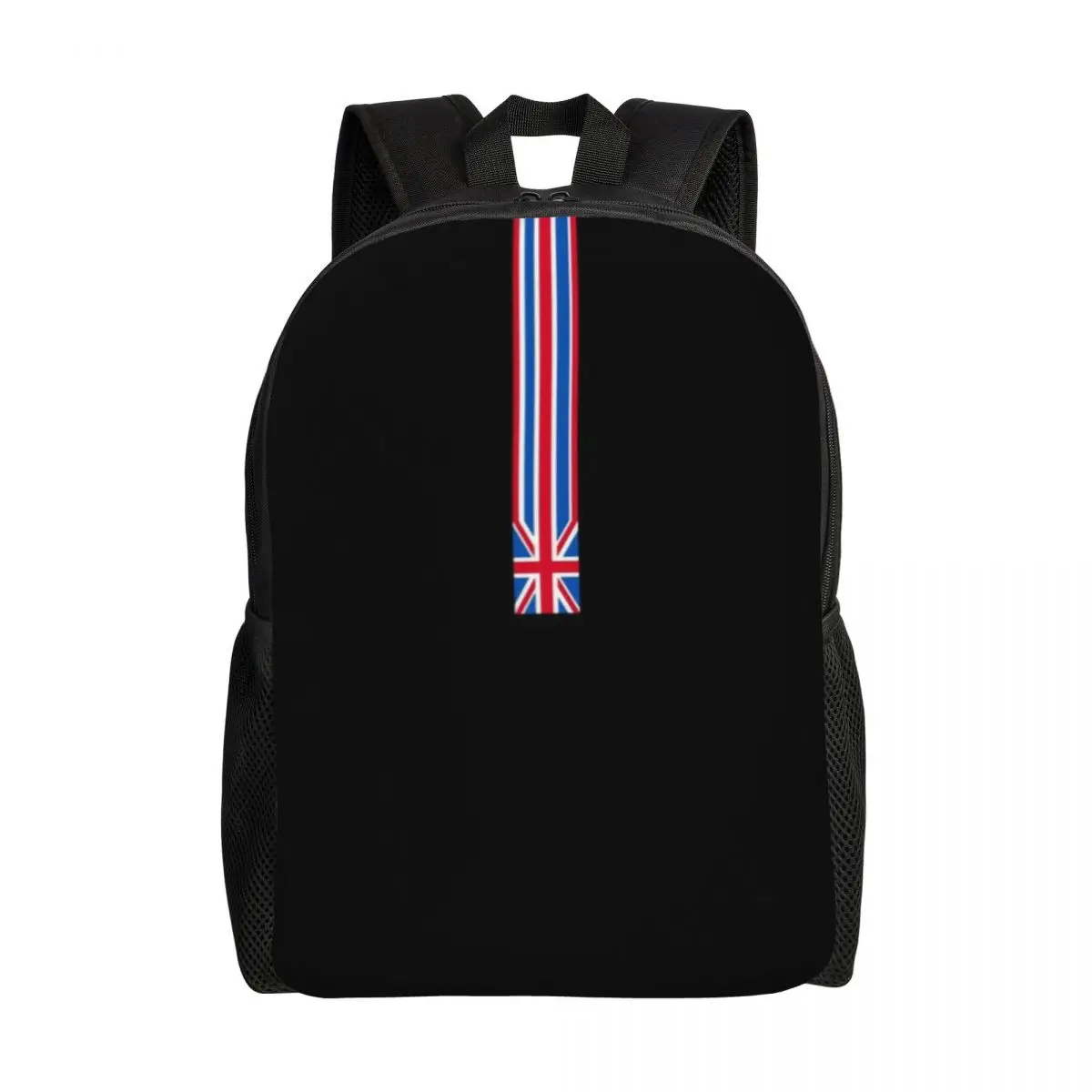 

Personalized Minimalist Union Jack UK Backpacks Men Women Casual Bookbag for College School United Kingdom British Flag Bags