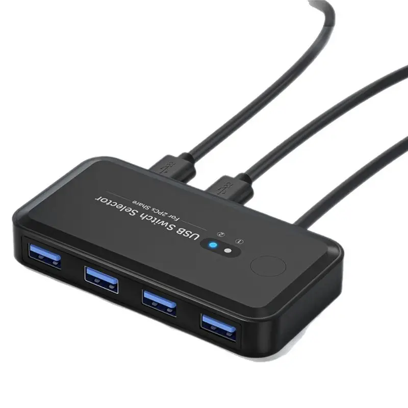 B27B USB KVM Switch Adapter USB 3.0 Switcher 2 Input 4 Output USB Switch KVM Switcher Printer Sharer For Computer Keyboard