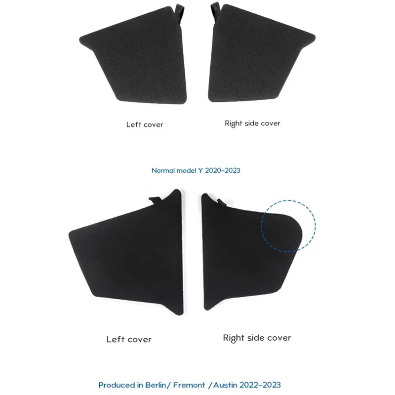 For Tesla Model Y Berlin Side Storage Box Lids Rear Trunk Organizer Lids Only Flocked Cover Plate Garbage Bins Accessories 21-24