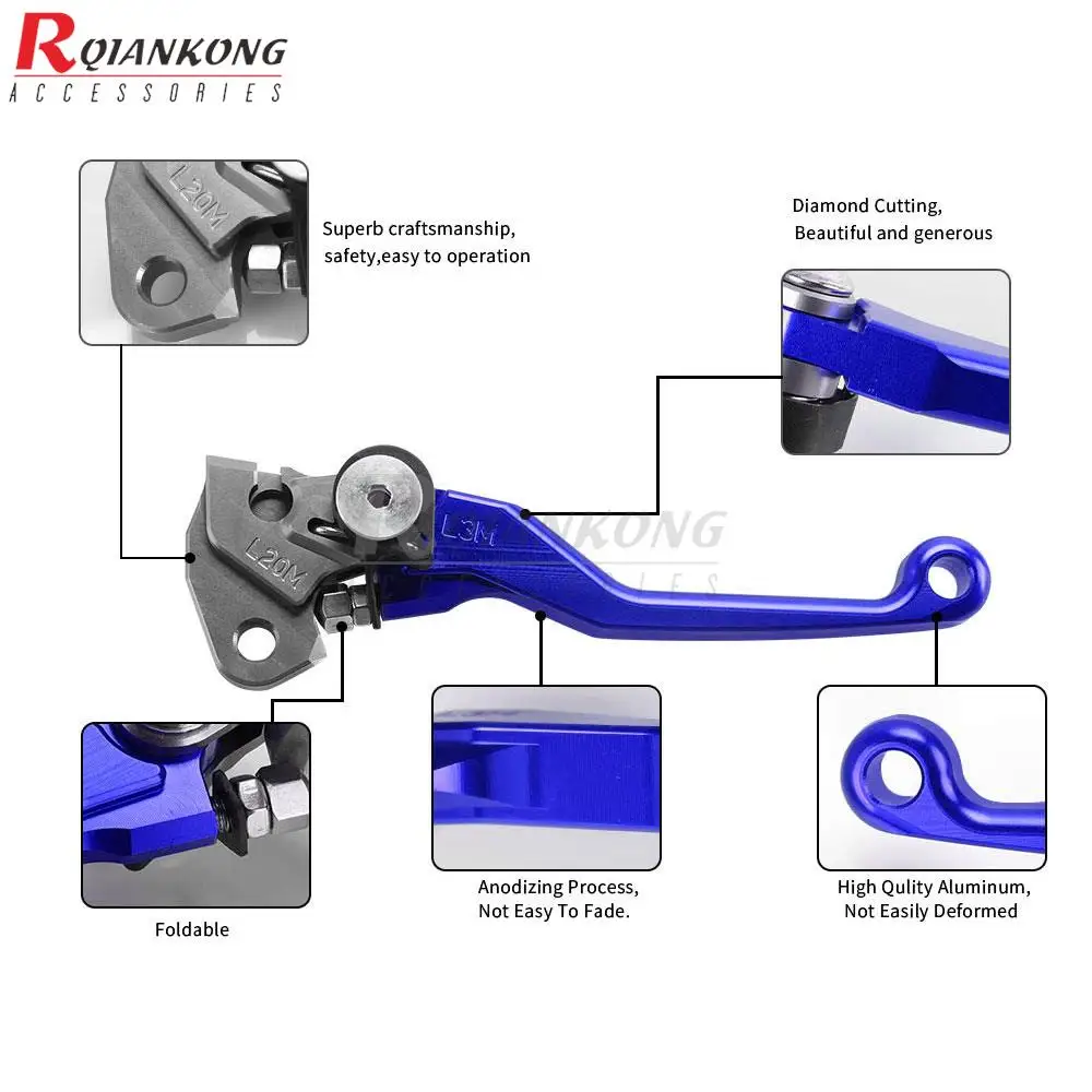 Motorcycle CNC Aluminum Clutch Brake Levers Handle Lever For Yamaha WR200 WR250 WR250F WR250R WR250X WR250Z WR426F WR450F WR