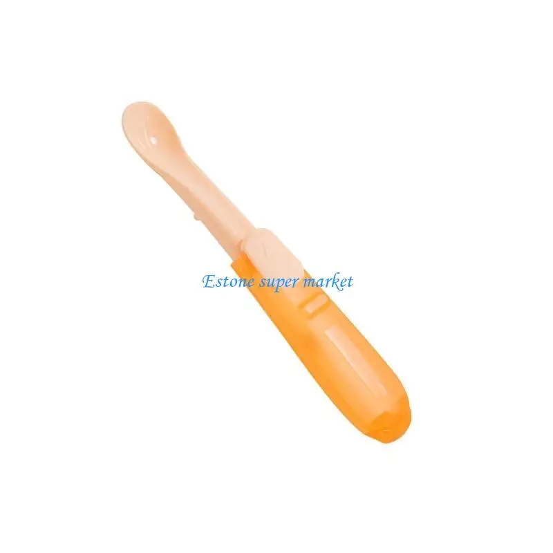 

090B Baby Spoons Small Toddlers Utensils Plastic Baby Spoons Infant Feeding Tool Kids Tableware 5-color Optional