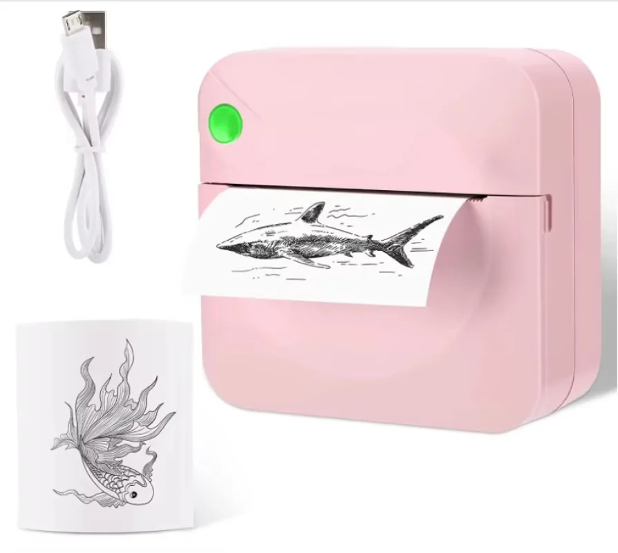 

Mini Thermal Printer Portable Wireless BT WiFi Label Inkless Printer Kids Birthday Christmas Gift Photo Pocket Printer