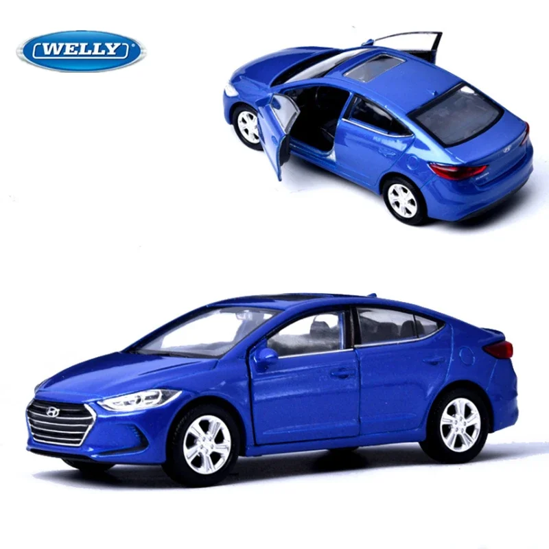 Welly 1/36 Model mobil logam paduan Hyundai ELANTRA diecast & kendaraan mainan mobil logam Model koleksi simulasi tinggi hadiah anak-anak