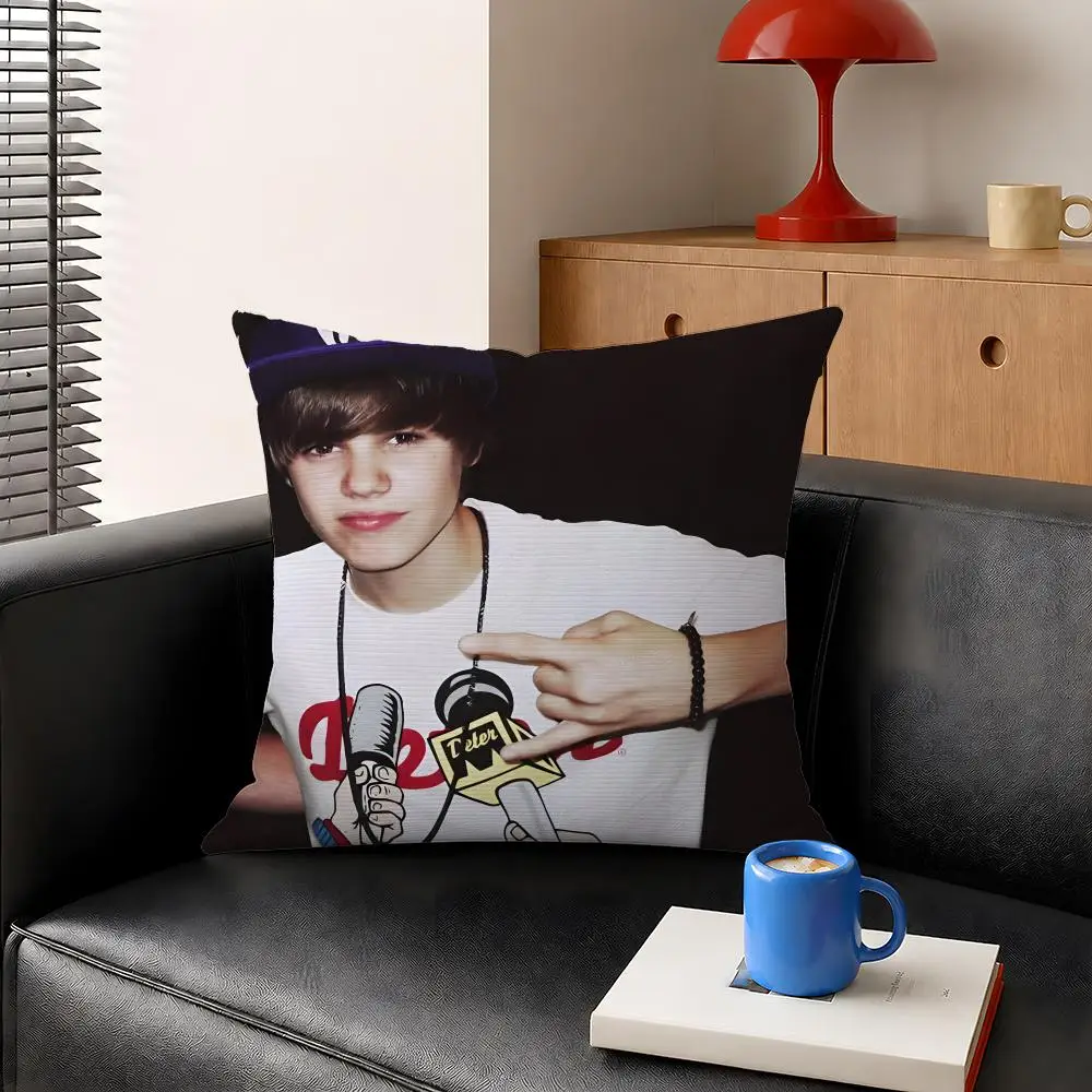 Singer Justin Bieber Purpose Baby Cushion Cover Decorative Pillowcase Soft Short Plush Cozy Durable Sofa Home Decor Items Gift