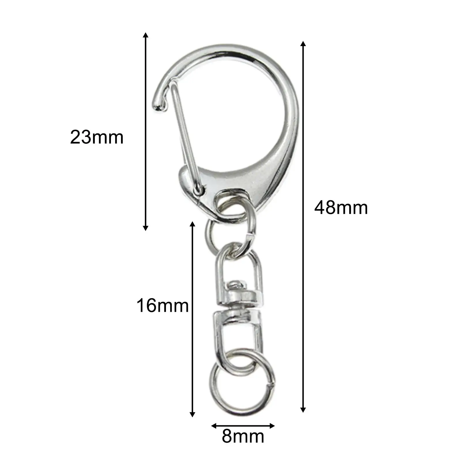 Metal Lobster Claw Clasp Hardware Replacement Easy to Use DIY Swivel Snap Hooks Clip Keychain Clip Hook Snap Hook Swivel Clasp