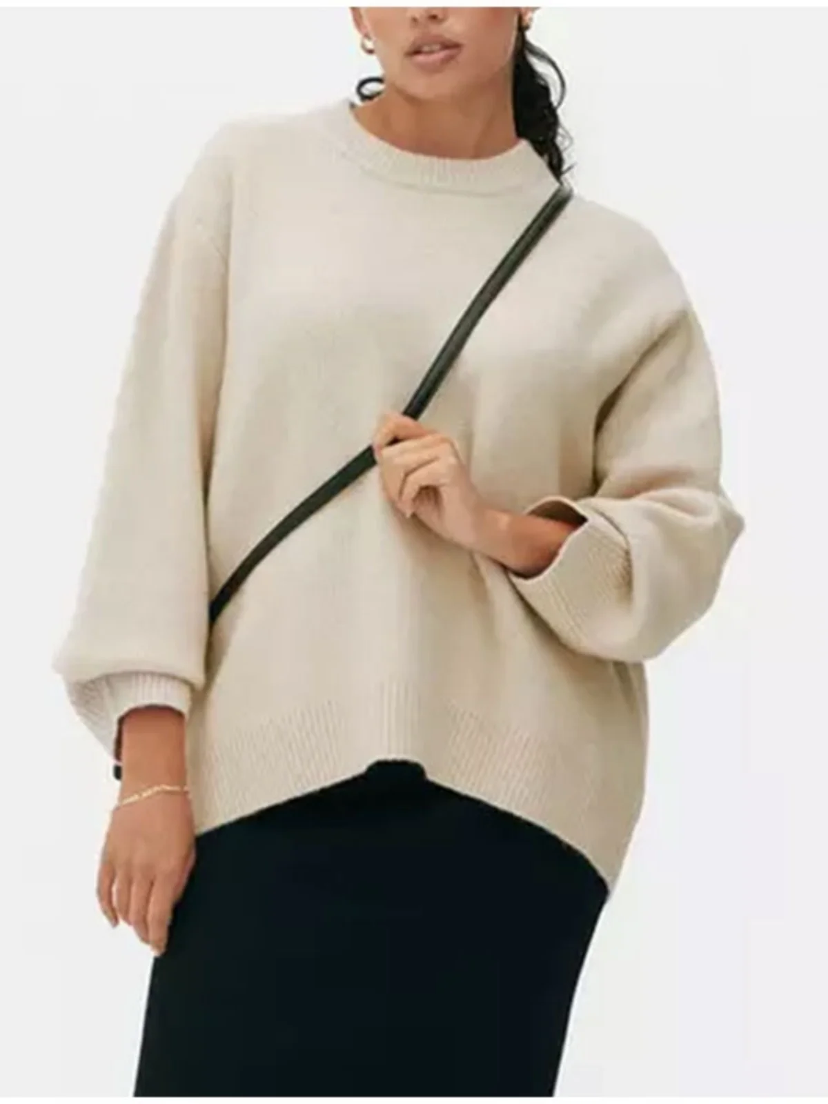 Zoete roze ronde Ne Pullover Sweater Winter New Sle Long Sve gebreide top voor jonge vrouwen woon-werkverkeer Sle Faion