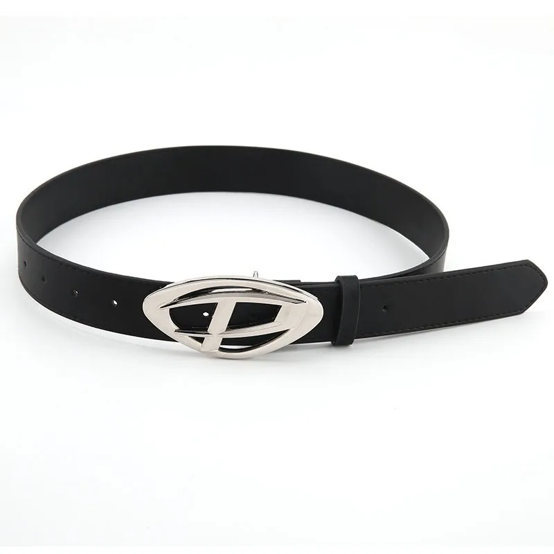 Y2k Belt Pu Leather Jeans Belt Simple Fashion Casual Gothic Moon Star Buckle Belt Design