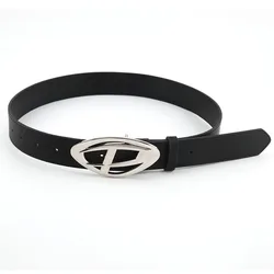 Cintura Y2k cintura Jeans in pelle Pu semplice moda Casual Gothic Moon Star Buckle Belt Design