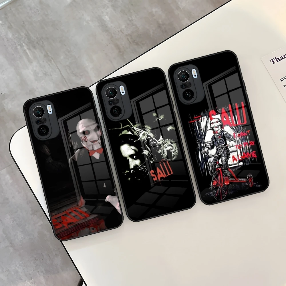 horror movie saw Phone Case Tempered Glass for Redmi 13c 12 13 12c Note 13 Pro Plus 11 12 Pro 10 11s 12s Cover