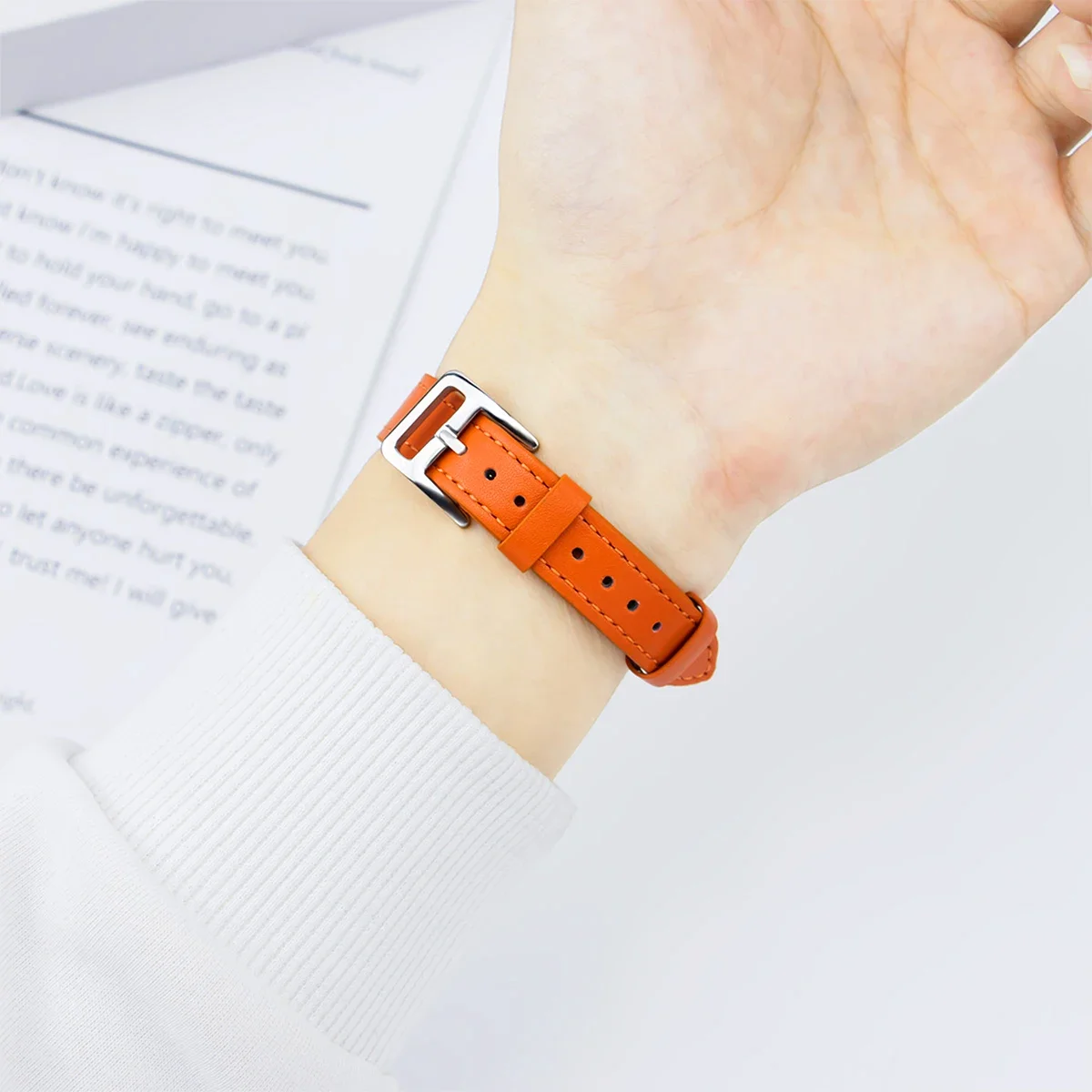 For Mi Band 8 Strap Leather For Xiaomi Mi Band 8 Wrist Strap Correa Watch Replacement Miband 8 NFC Sports Bracelet band Pulseira image 3