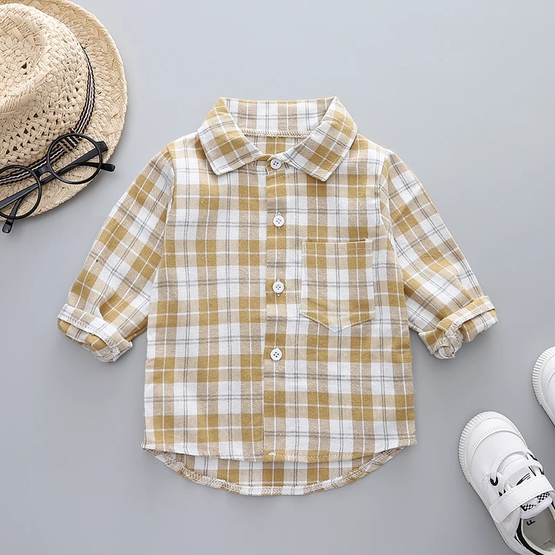 IENENS Baby Shirt Clothes Spring Thin Shirts Toddler Infant Boy Long Sleeve Tees Tops 1 2 3 4 Years Kids  Cotton Shirt