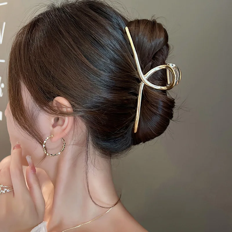 مشبك شعر عالي ومعدني، مشبك كبير الحجم، نمط جديد مع حجم شعر عالي، أغطية رأس بمشبك شعر كبير الحجم #6