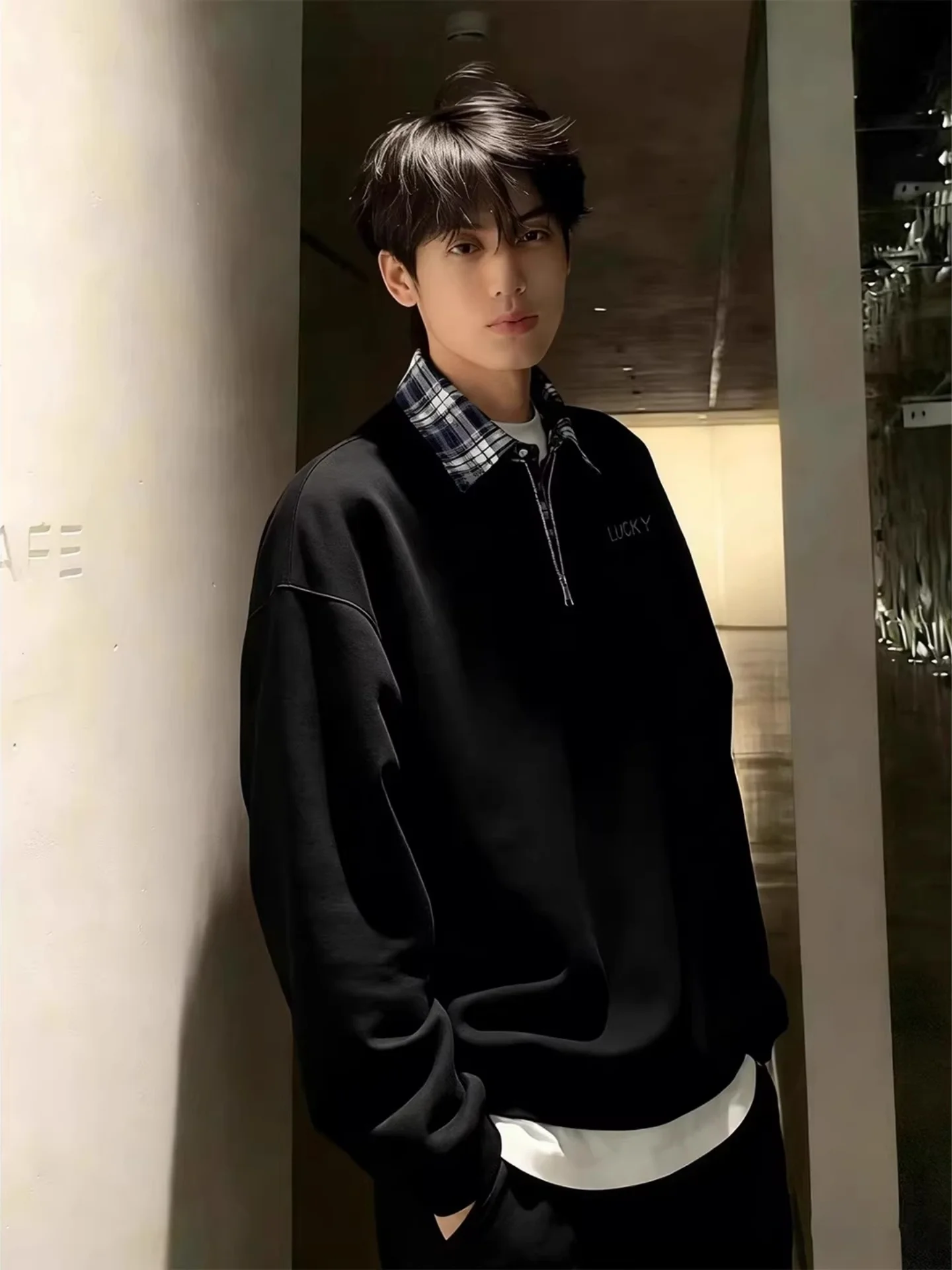 

Мужская толстовка American Style с длинным рукавом, в стиле пэчворк, с воротником на молнии, весенняя повседневная одежда, из полиэфирного волокна