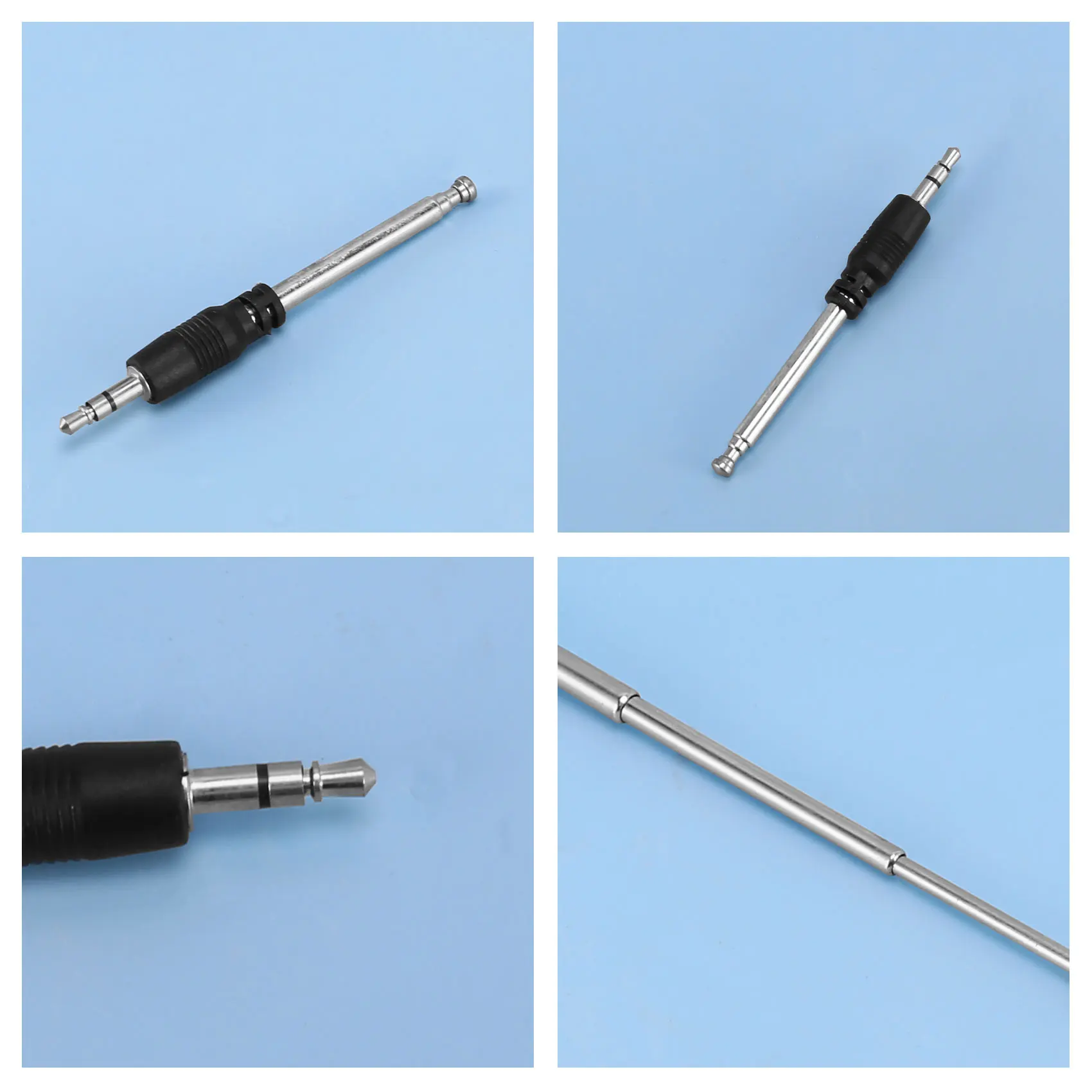 Radio Antenna 3.5Mm 4 Sections Telescopic FM Antenna Radio for Mobile Cell Phone Mp3 Mp4 Audio Equipment