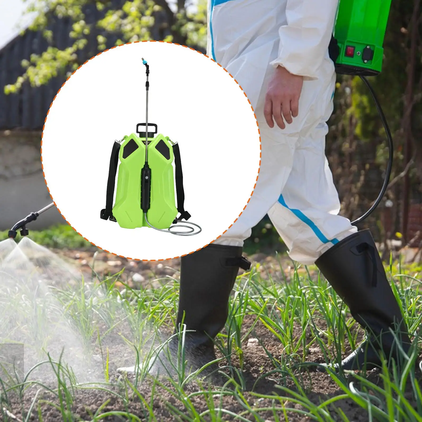 

Электрический распылитель для сада, многофункциональный портативный опрыскиватель 20 л с выдвижной штангой для сельскохозяйственных работ, растений, сада, мытья домашних животных